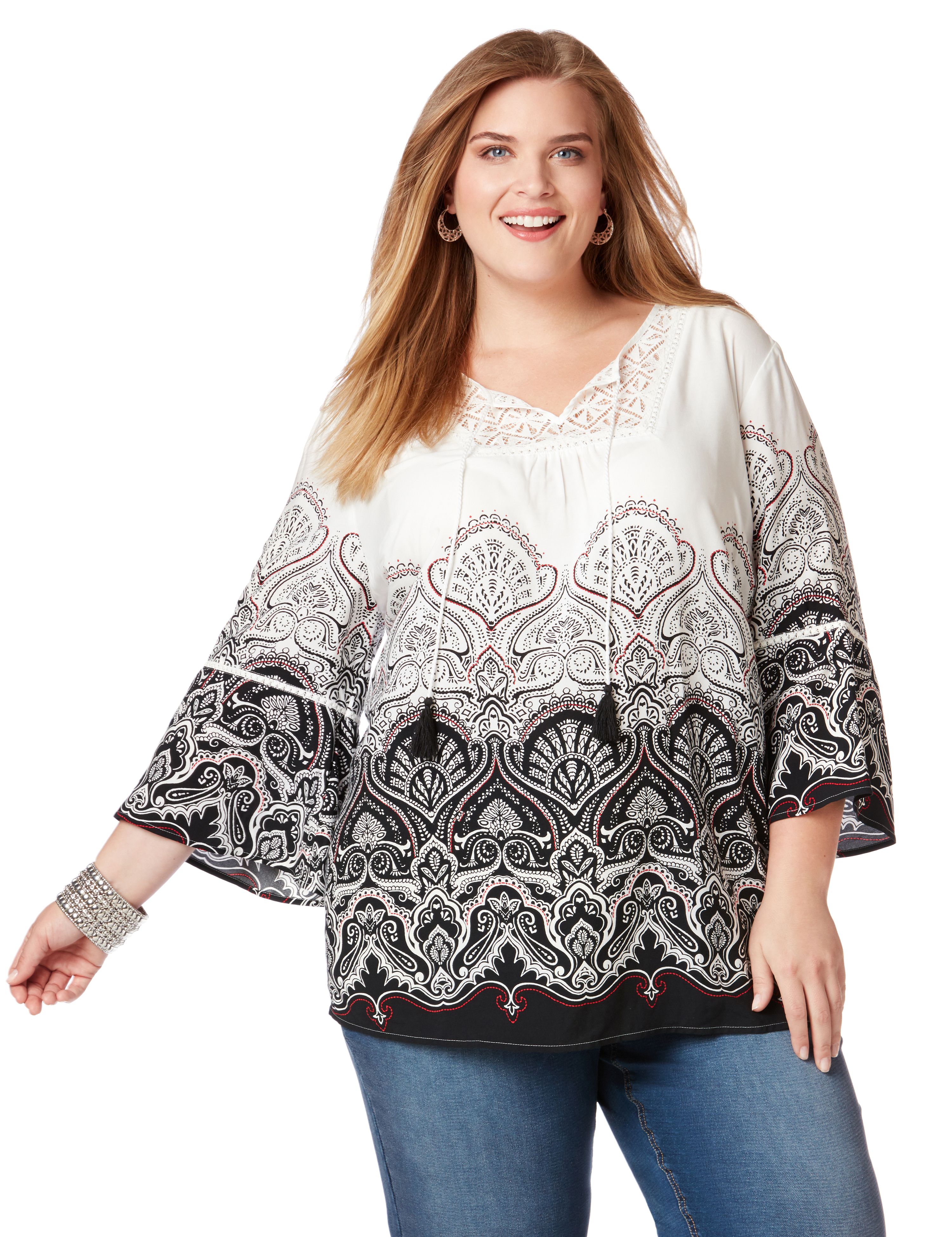 Clearance Plus Size Women's Tops on Sale | Catherines