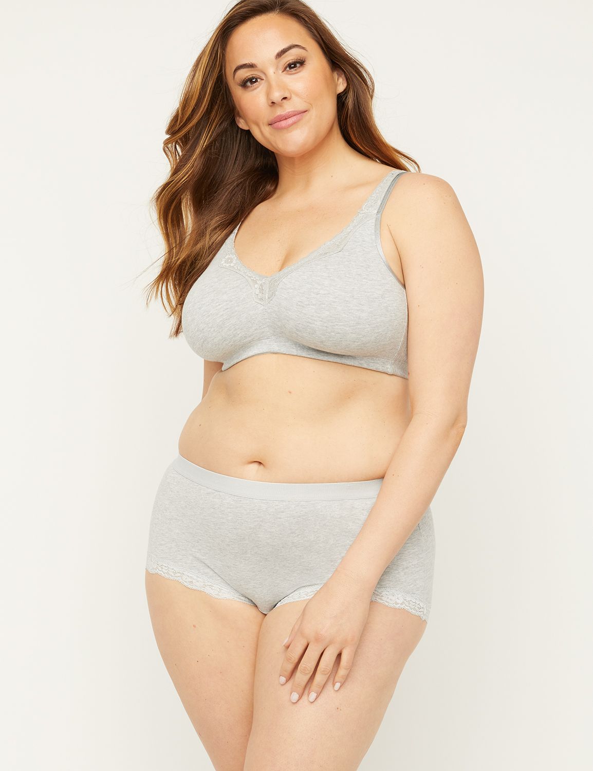 Cotton Boyshort Panty With Lace 