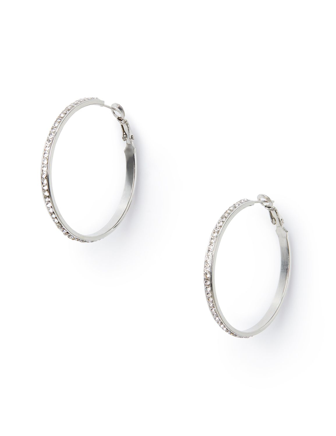 Rhinestone Hoop Earrings