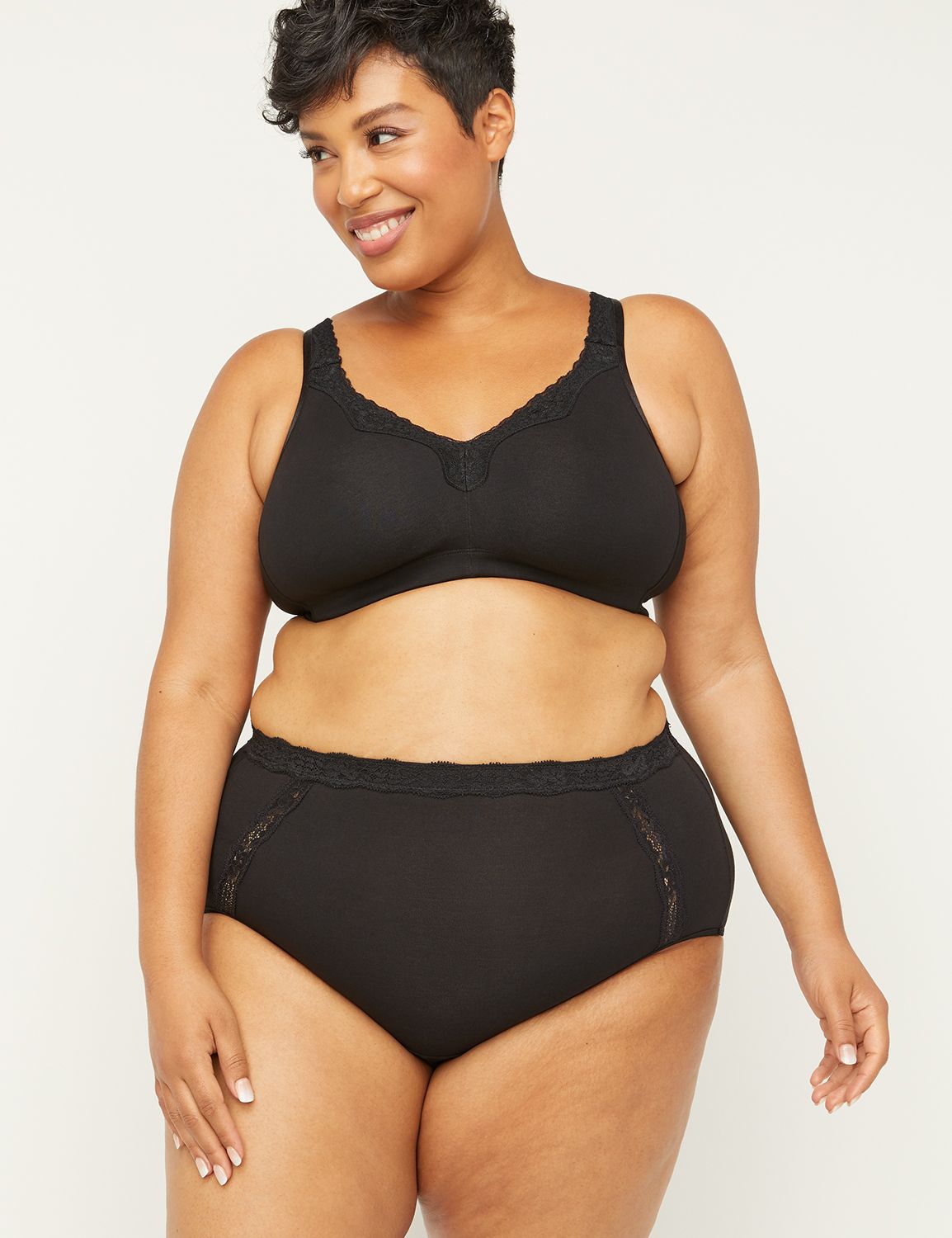 Cotton Full Brief Panty With Lace