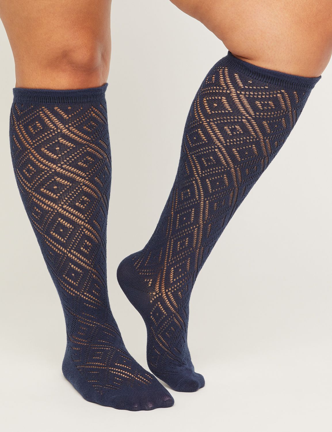 Pointelle Knee-High Socks