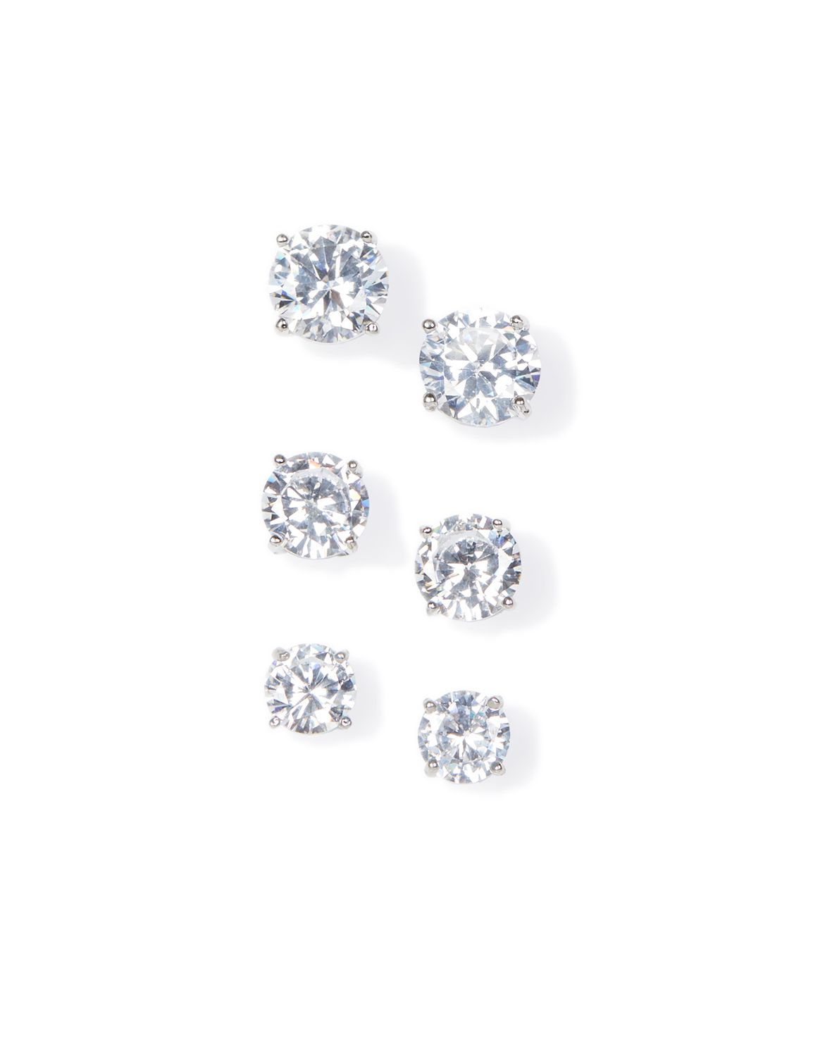 3-Pack Dazzling Post Earrings