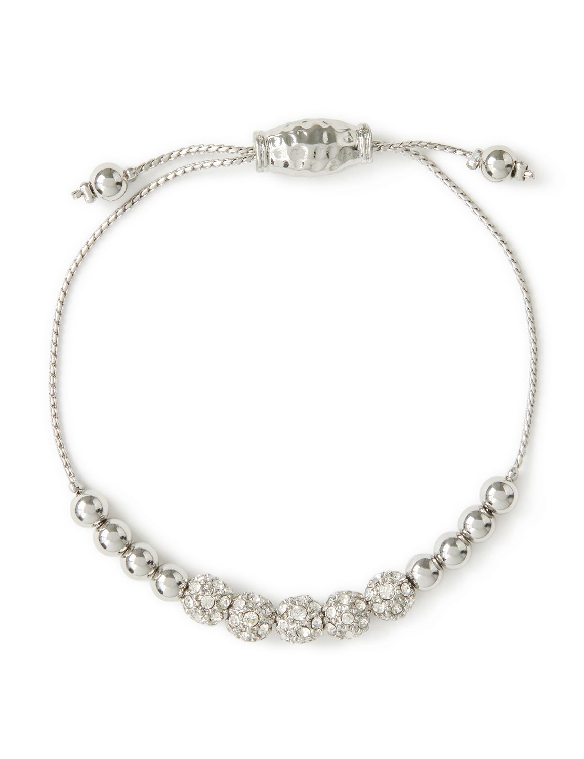 Silver Sparkle Slider Bracelet