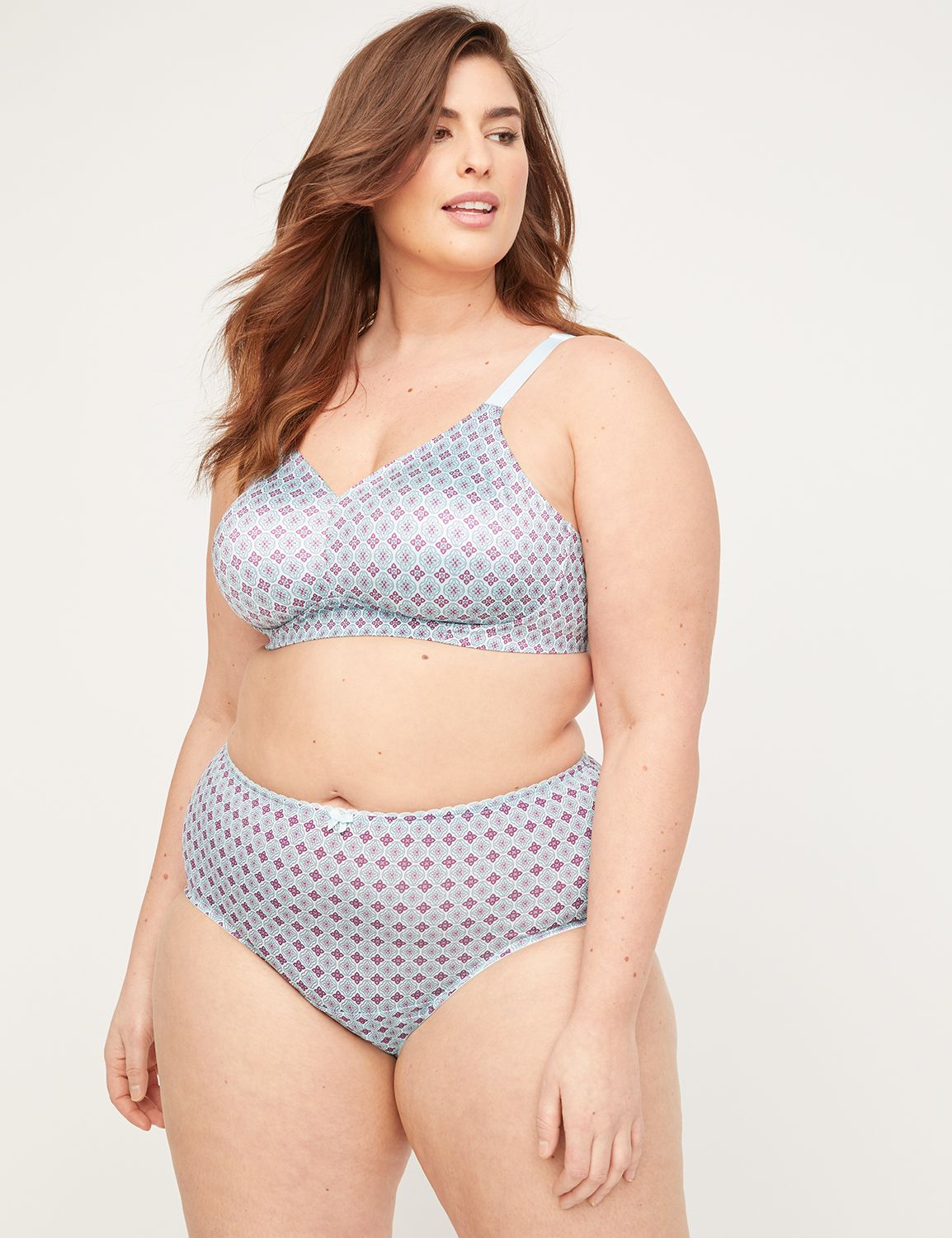 Microfiber Full Brief Panty With Delicate Lace