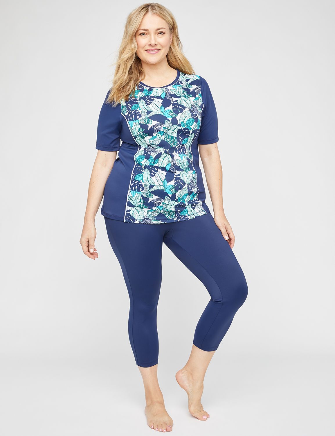 plus size swim capri sets