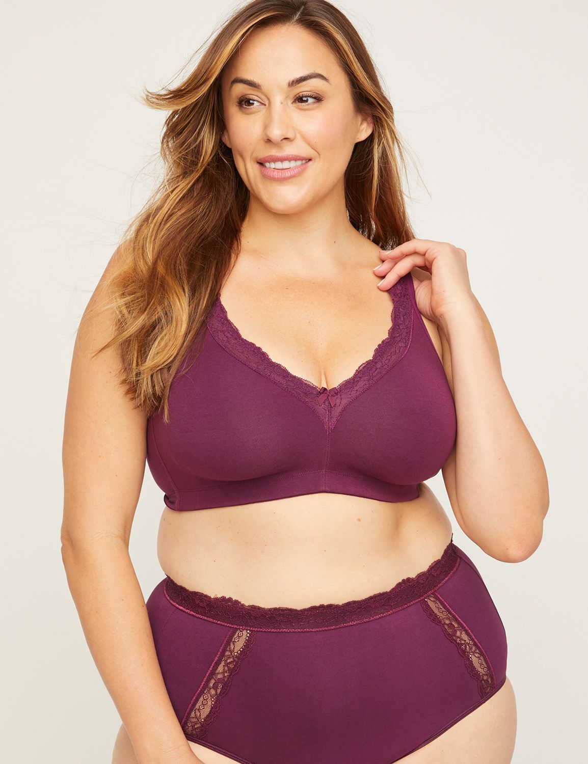 Cotton Comfort No-Wire Bra with Lace