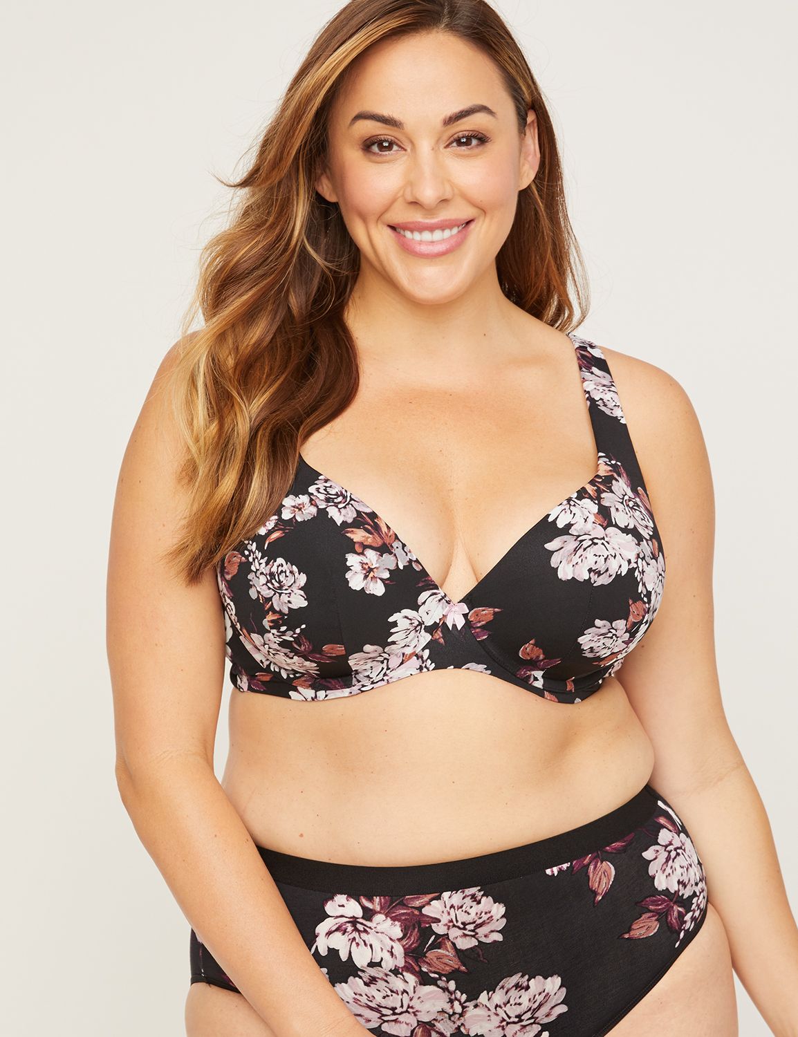 Uplifting Plunge Bra in Floral Print