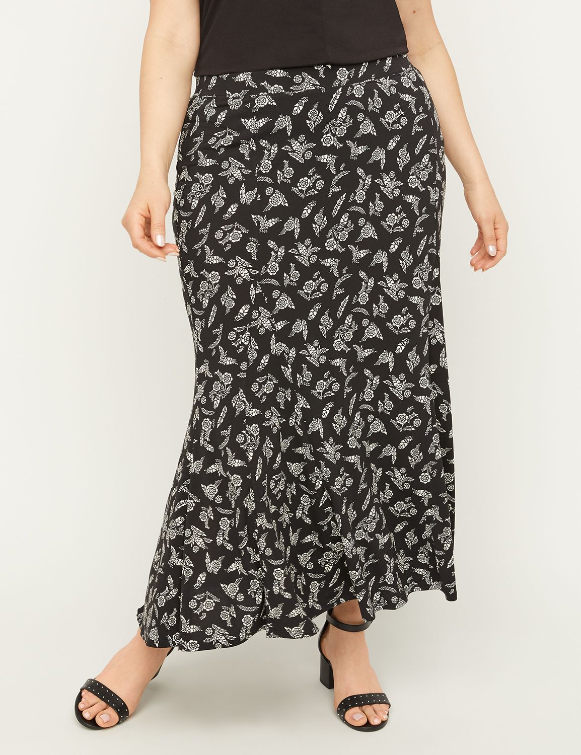 AnyWear Midnight Bloom Maxi Swing Skirt