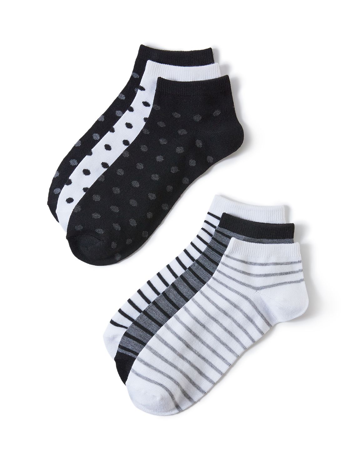 Dots & Stripes Ankle Socks 6-Pack