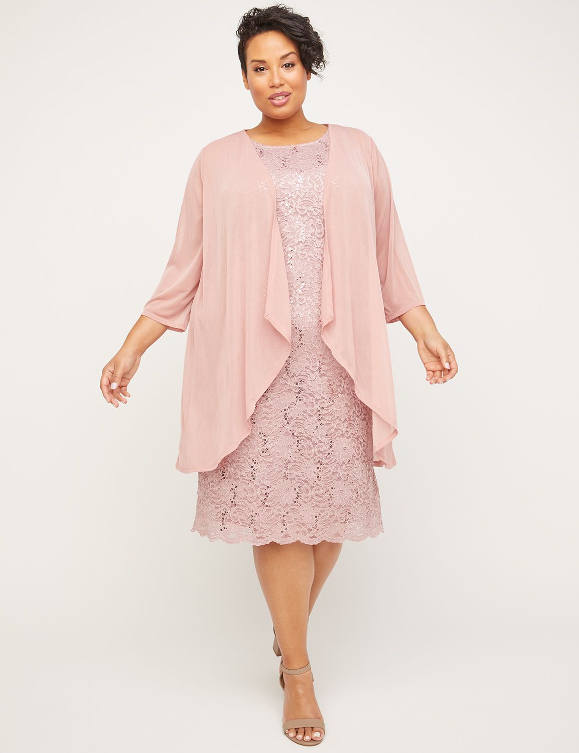blush plus size mother of the bride dress
