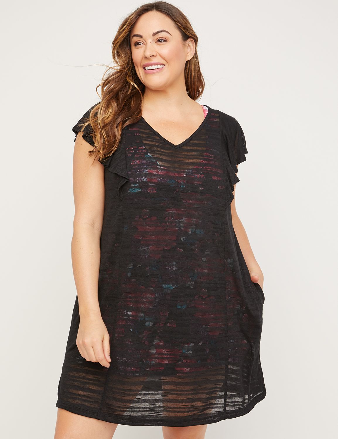 plus size swim cover up canada